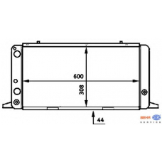 8MK 376 714-471 HELLA Радиатор, охлаждение двигателя