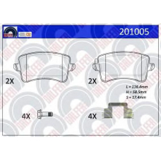 201005 GALFER Комплект тормозных колодок, дисковый тормоз