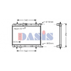 060052N AKS DASIS Радиатор, охлаждение двигателя