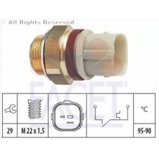 7.5197 FACET Термовыключатель, вентилятор радиатора