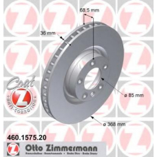 460.1575.20 ZIMMERMANN Тормозной диск