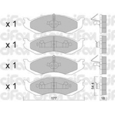 822-218-0 CIFAM Комплект тормозных колодок, дисковый тормоз