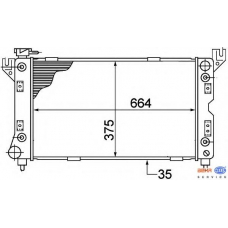 8MK 376 766-521 HELLA Радиатор, охлаждение двигателя