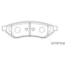 KD9726 ASIMCO Комплект тормозных колодок, дисковый тормоз