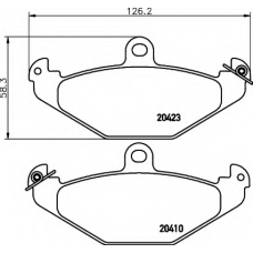 8DB 355 019-401 HELLA Комплект тормозных колодок, дисковый тормоз