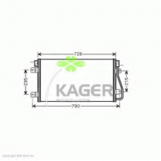 94-6101 KAGER Конденсатор, кондиционер