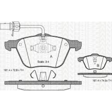 8110 10525 TRIDON Brake pads - front