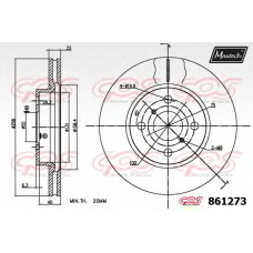 861273.6980 MAXTECH Тормозной диск