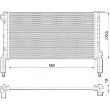 350213181000 MAGNETI MARELLI Радиатор, охлаждение двигателя