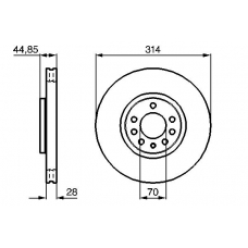 0 986 479 143 BOSCH Тормозной диск