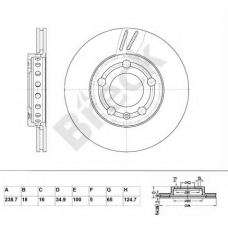 BR 309 VA100 BRECK Тормозной диск