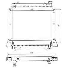 504254 NRF Радиатор, охлаждение двигателя