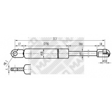 91812 MAPCO Газовая пружина, крышка багажник