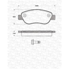 363702161177 MAGNETI MARELLI Комплект тормозных колодок, дисковый тормоз