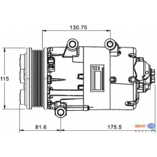 8FK 351 334-051 HELLA Компрессор, кондиционер