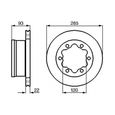 0 986 478 555 BOSCH Тормозной диск