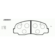 J3606001 NIPPARTS Комплект тормозных колодок, дисковый тормоз