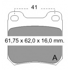 833891 Vema Комплект тормозных колодок, дисковый тормоз