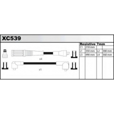 XC539 QUINTON HAZELL Комплект проводов зажигания