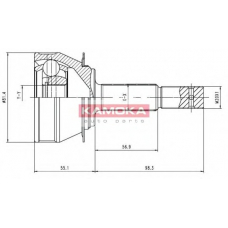 6136 KAMOKA Шарнирный комплект, приводной вал