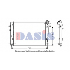 560055N AKS DASIS Радиатор, охлаждение двигателя