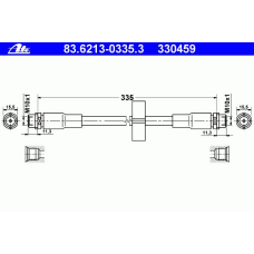 83.6213-0335.3 ATE Тормозной шланг