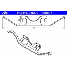11.8116-0165.2 ATE Пружина, тормозной суппорт