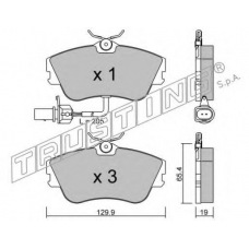 167.1 TRUSTING Комплект тормозных колодок, дисковый тормоз