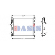 180012N AKS DASIS Радиатор, охлаждение двигателя
