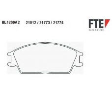BL1209A2 FTE Комплект тормозных колодок, дисковый тормоз
