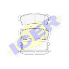 181872 ICER Комплект тормозных колодок, дисковый тормоз