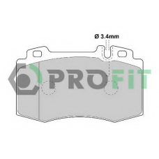 5000-1661 PROFIT Комплект тормозных колодок, дисковый тормоз