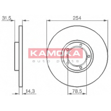 103276 KAMOKA Тормозной диск