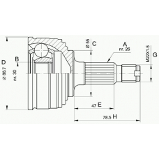 CVJ5245.10 OPEN PARTS Шарнирный комплект, приводной вал