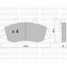 22-0264-0 METELLI Комплект тормозных колодок, дисковый тормоз