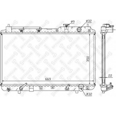 10-25050-SX STELLOX Радиатор, охлаждение двигателя