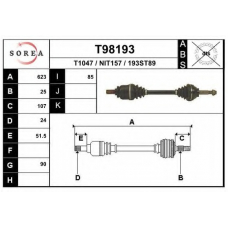 T98193 EAI Приводной вал