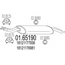 01.65190 MTS Глушитель выхлопных газов конечный