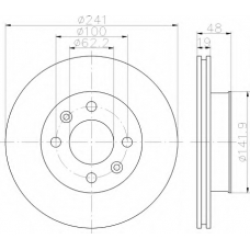 8DD 355 111-431 HELLA Тормозной диск