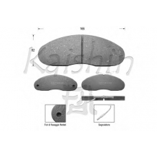 D1269 KAISHIN Комплект тормозных колодок, дисковый тормоз