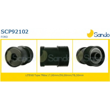 SCP92102 SANDO Ременный шкив, генератор