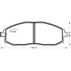 622 MGA Комплект тормозных колодок, дисковый тормоз