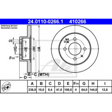 24.0110-0266.1 ATE Тормозной диск