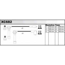 XC682 QUINTON HAZELL Комплект проводов зажигания