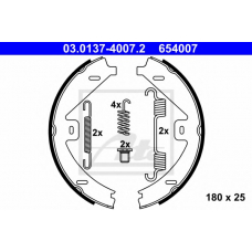 03.0137-4007.2 ATE Комплект тормозных колодок, стояночная тормозная с