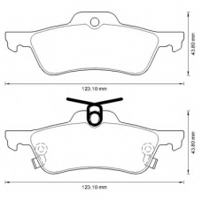 572588B BENDIX Комплект тормозных колодок, дисковый тормоз