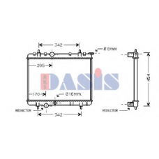 061110N AKS DASIS Радиатор, охлаждение двигателя