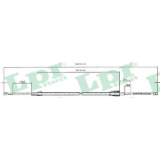C0812B LPR Трос, стояночная тормозная система