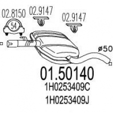 01.50140 MTS Средний глушитель выхлопных газов