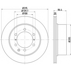 8DD 355 118-141 HELLA PAGID Тормозной диск